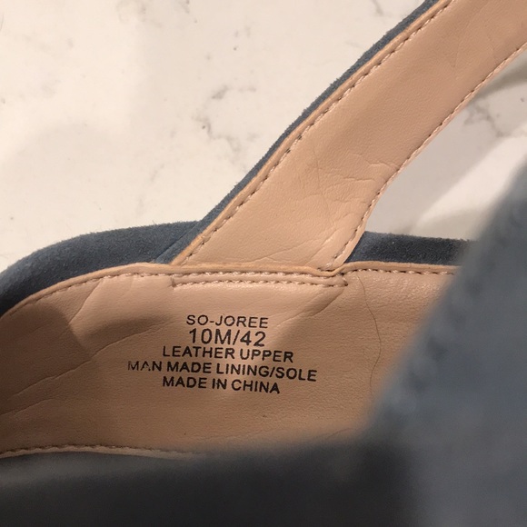 So-Joree blue suede block heel - Picture 7 of 7